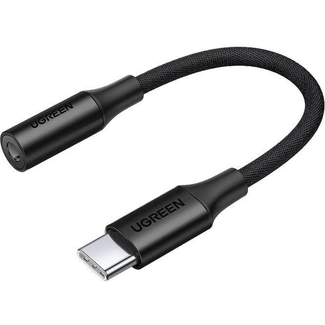Ugreen Kabel / Adapter Miniklinke auf USB-C Kopfhörer Adapter, 10cm, Schwarz