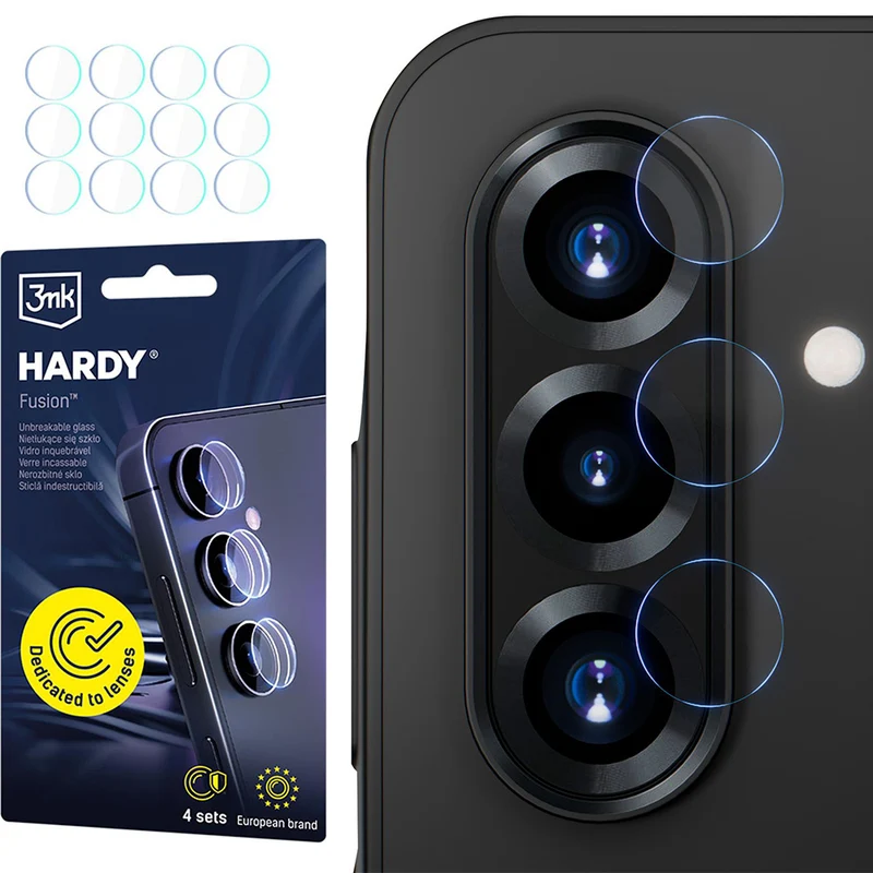 4x Hybridglas Kameraschutz für Galaxy A27 5G, 3mk Hardy Fusion Lens Protection
