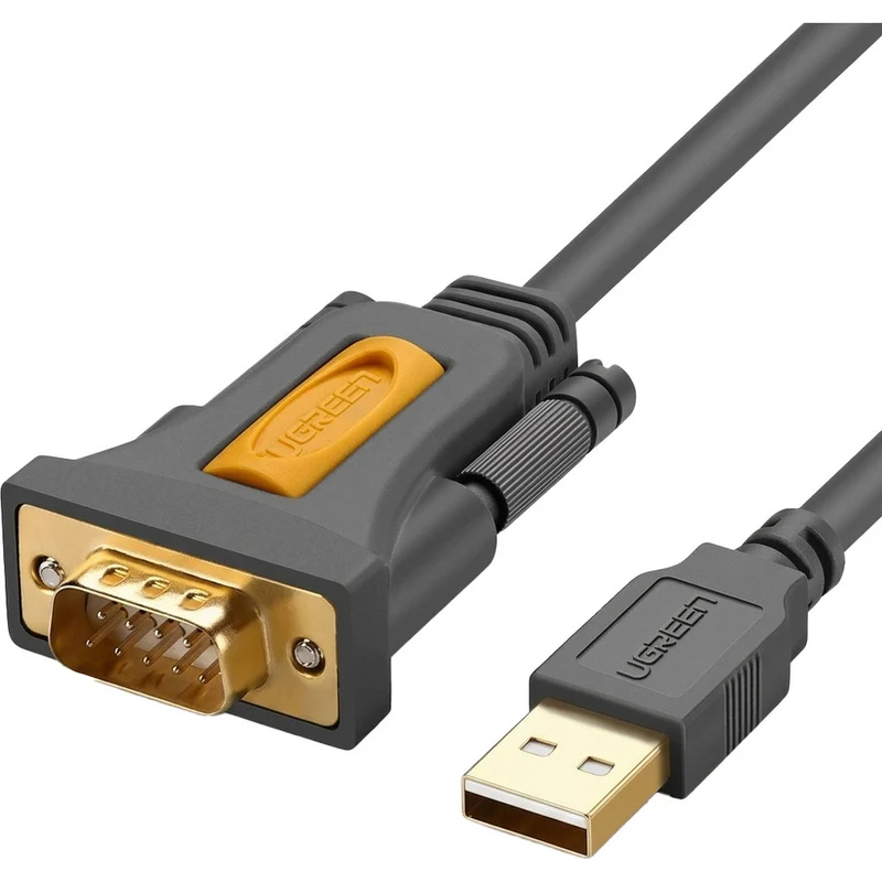Kabel USB-A auf DB9 RS-232, 3 m, Ugreen CR104, Grau