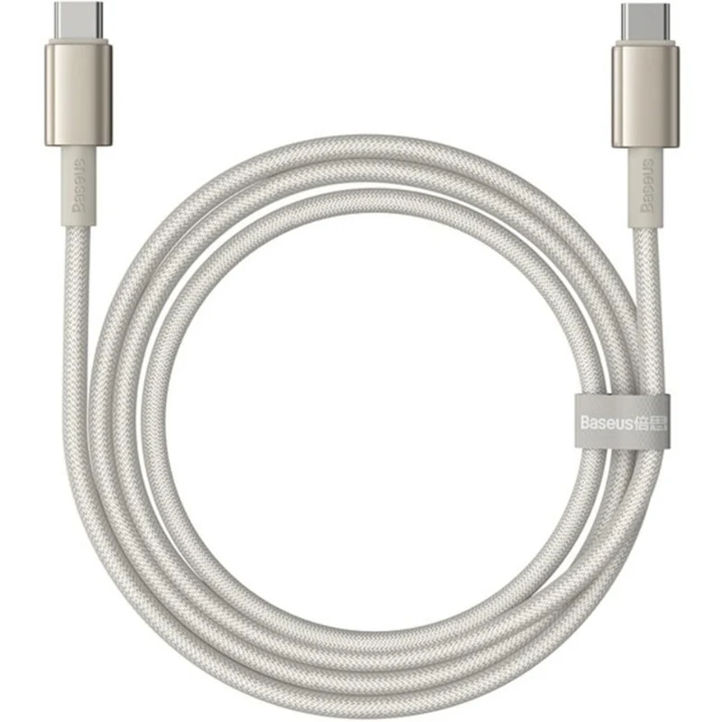 Kabel USB-C zu USB-C, PD 100W, 480Mb/s, 1 m, Baseus Tungsten Gold, Titan