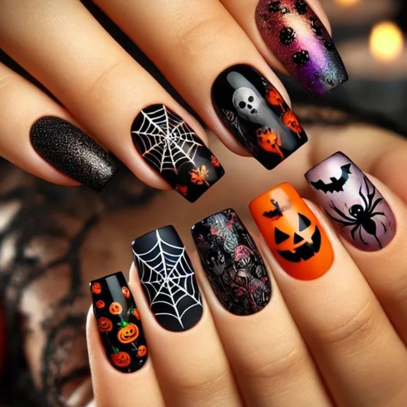 Halloween-Themen Dekorative Nagelkunstverlängerungen Karnz