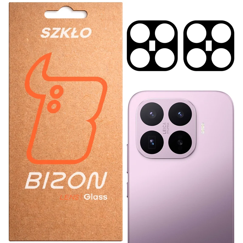 Gehärtetes Glas für die Kamera für Xiaomi 17T, Bizon Glass Lens, 2 Stück
