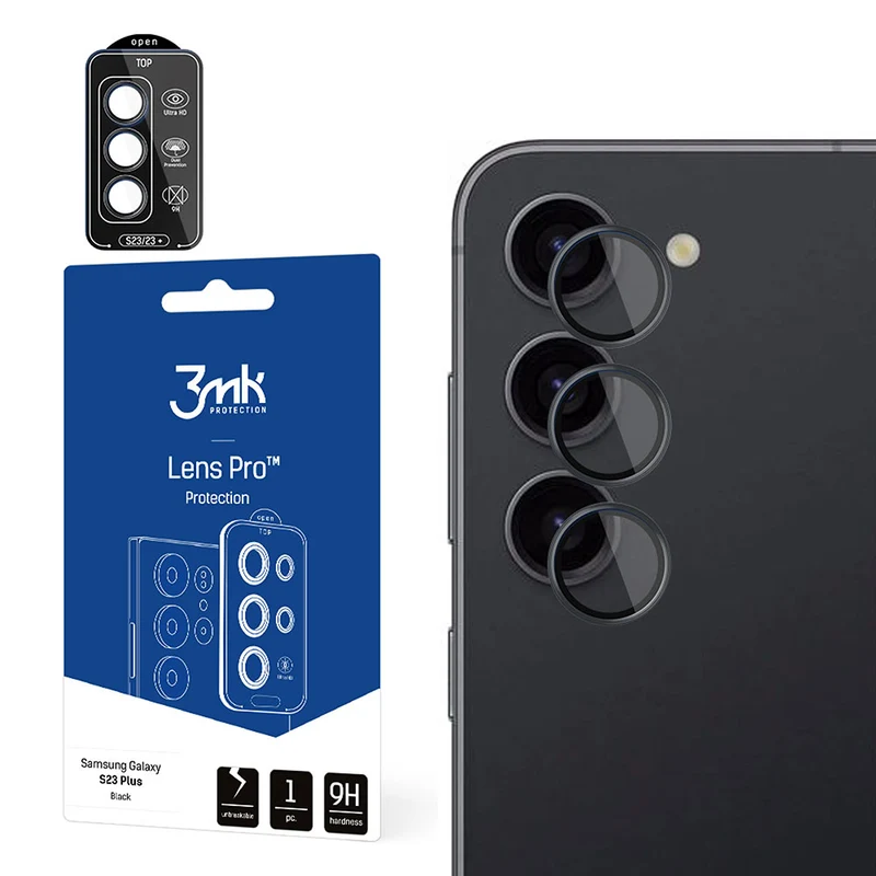 Objektivschutz 3mk Lens Protection Pro 1 Satz für Galaxy S23 Plus, Schwarz