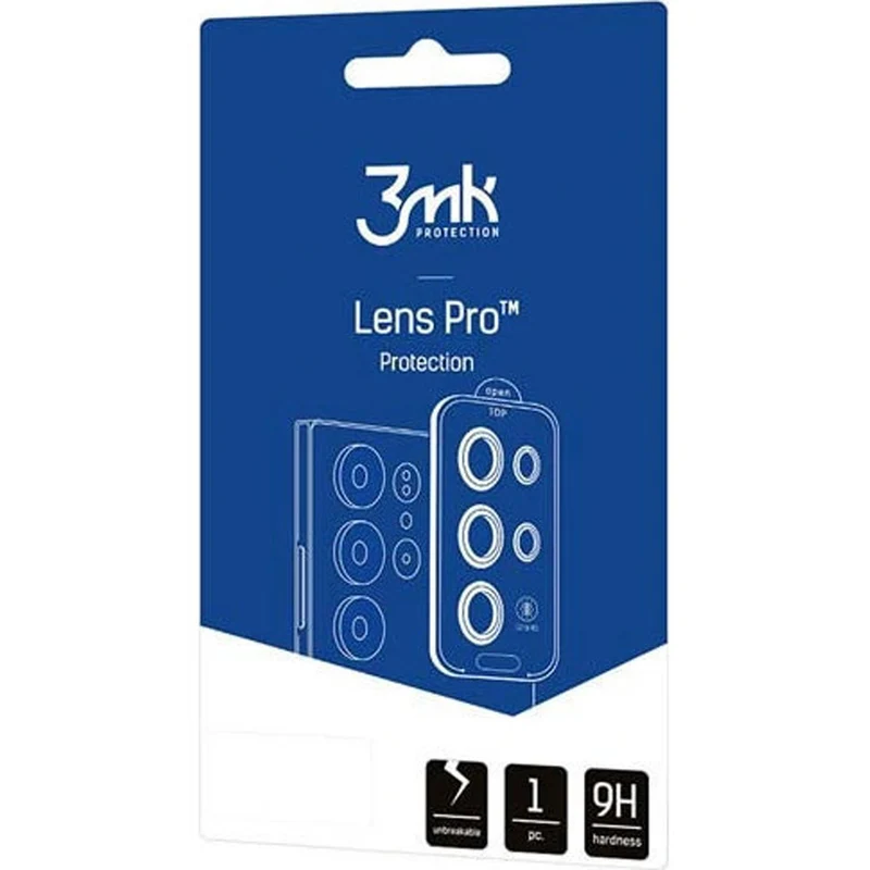 Objektivschutz für Galaxy S26 FE, 3mk Lens Protection Pro, Schwarz