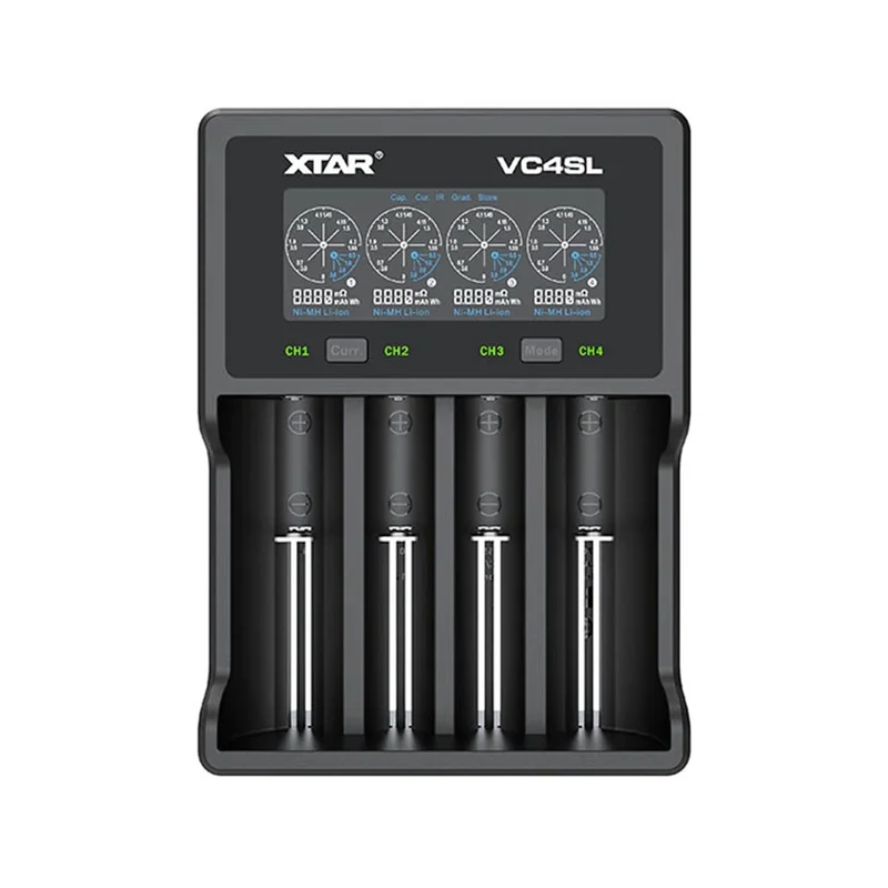 Xtar VC4SL Ladegerät für 4 AAA AA 18650 wiederaufladbare Batterien Xtar