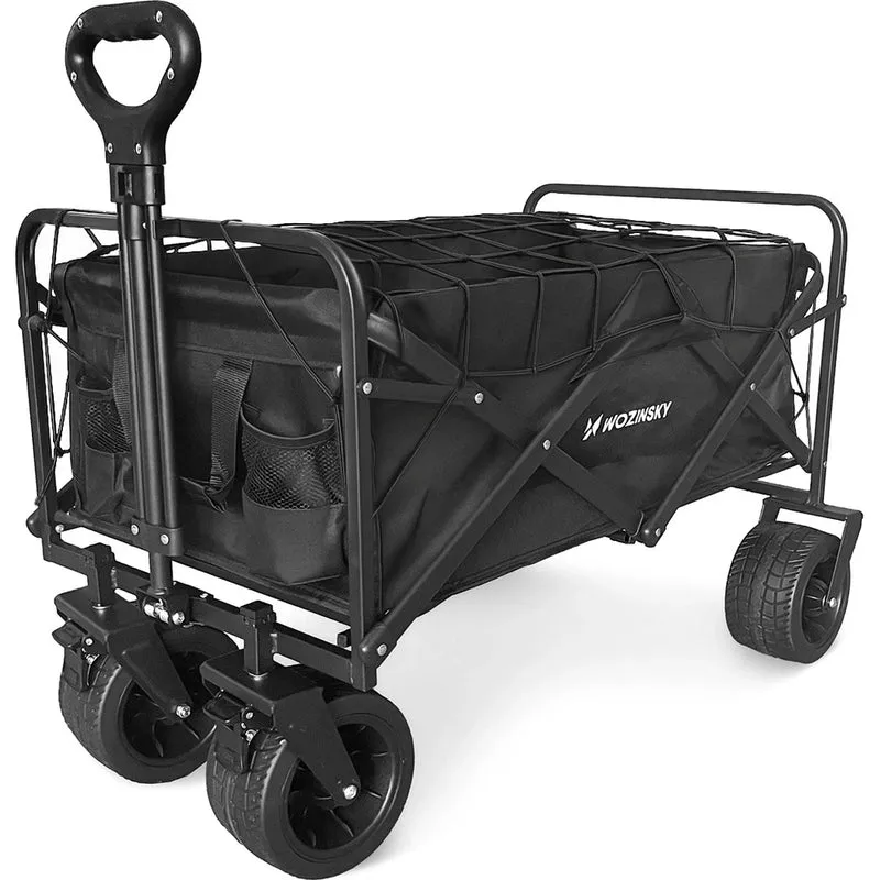 Strand-, Reise- und Gartenwagen Wozinsky WZP-100 mit Sicherheitsnetz, bis 100 kg, Schwarz