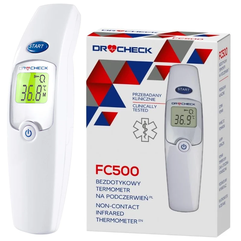 Diagnostic Berührungsloses Infrarot-Thermometer DrCHECK FC500 Speicher für 30 Messungen