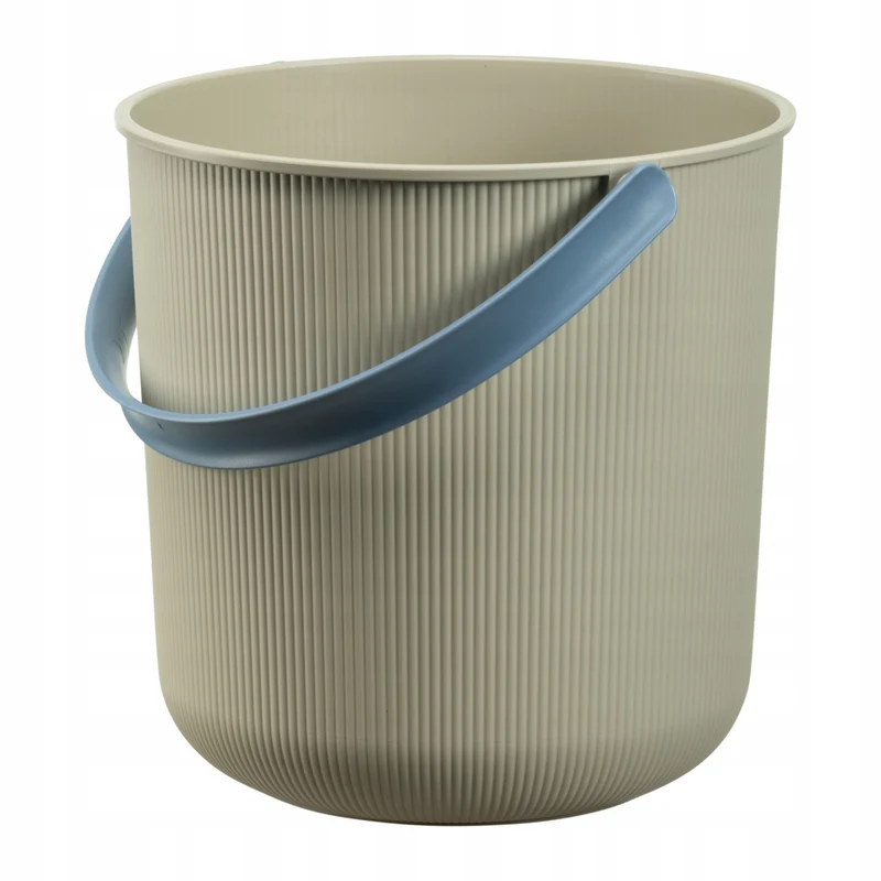 Akita Plast Team Eimer mit Henkel, Farbe beige, Fassungsvermögen 10L, Durchmesser 24cm, recyceltes Material, 60810807