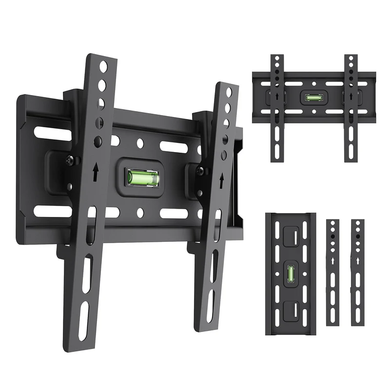 Maclean TV-Halterung/Aufhängung, max. VESA 200x200, 13–43", bis zu 45 kg, schwarz, Neigungsverstellung +2° bis -10°, MC-189