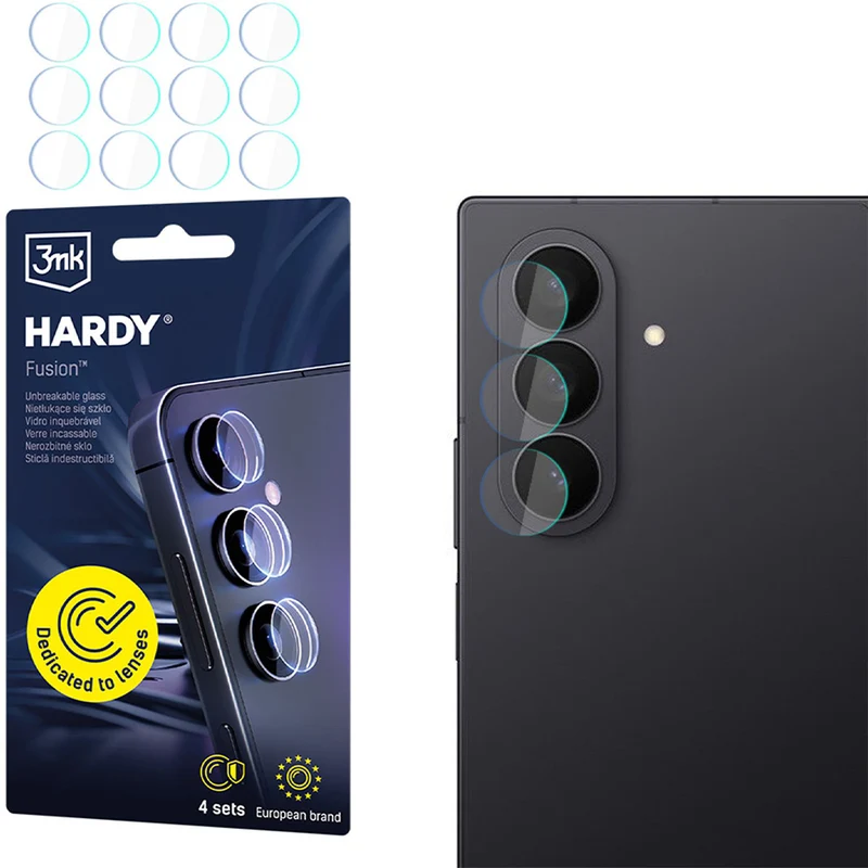4x Hybridglas Kameraschutz für Linsen für Galaxy Z Fold8 Ultra, 3mk Hardy Fusion Lens Protection