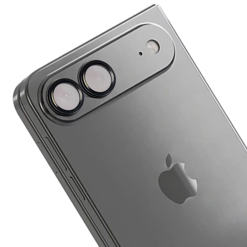 Glas für die Kamera für iPhone Duo, Bizon Glass Snap Lens, 1 Set, Schwarzer Rahmen