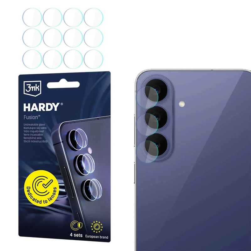 4x Hybridglas Kameraschutz für Linsen für Galaxy S26 FE, 3mk Hardy Fusion Lens Protection