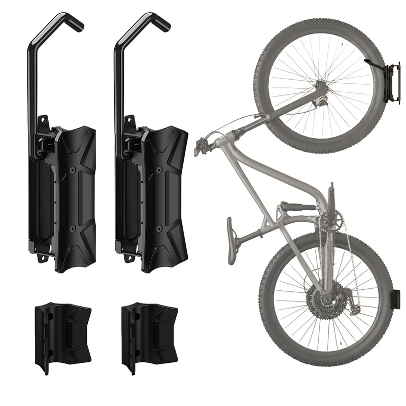 Maclean Fahrradhalterung / Wandhalterung, max. Belastbarkeit 35 kg, Neigungswinkel einstellbar, Stahl, MC-171, 2 Stück