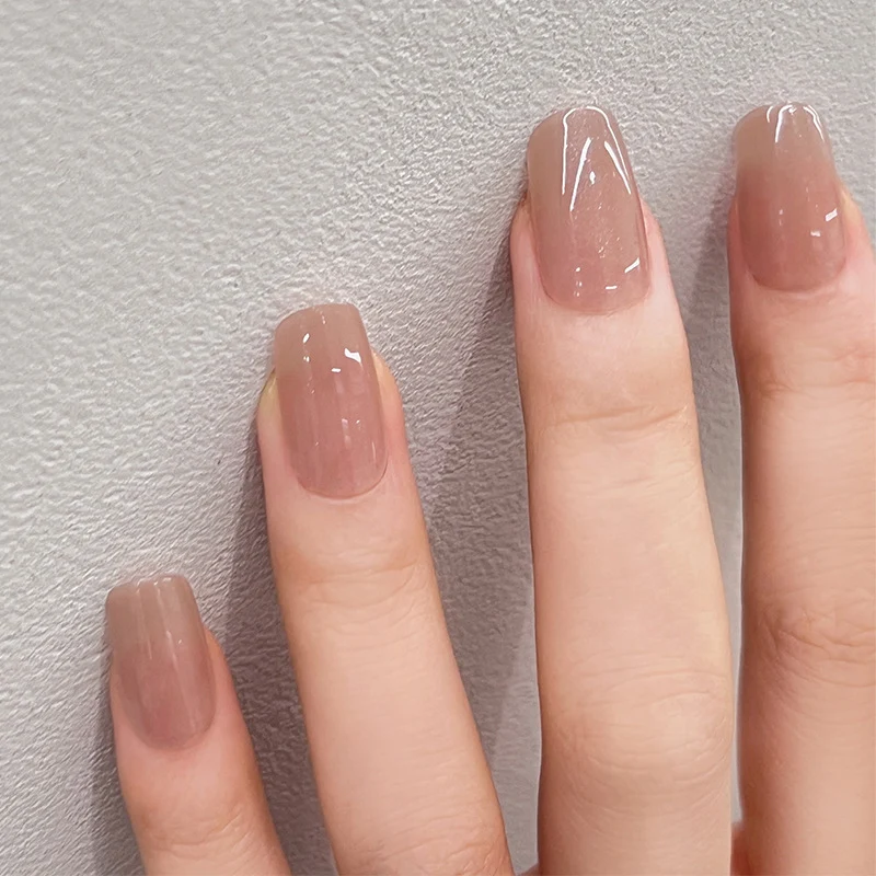 Glänzende quadratische Nagelverlängerungen Karnz